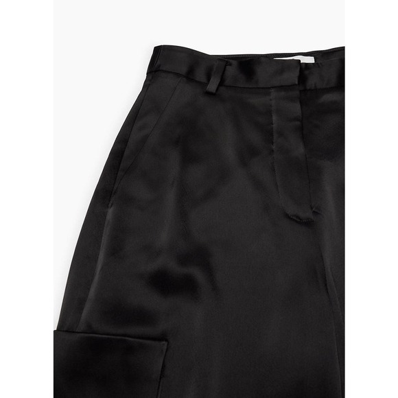 Aritzia Babaton Refined Satin Cargo Pant in Black Size 4 - Picture 14 of 16
